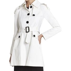Bcbg Max Ariza White Trench Coat
